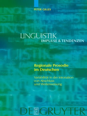 cover image of Regionale Prosodie im Deutschen